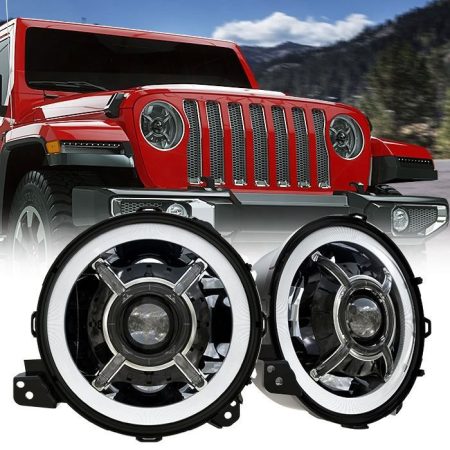 Bộ đèn pha led công suất cao 9 inch cho xe Jeep Wrangler JL 2018-2019