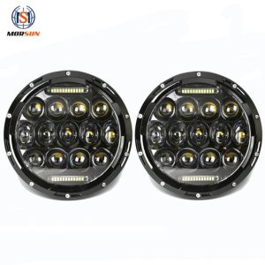 Thiết kế tổ ong 7 inch Đèn Led cho xe Jeep Wrangler với Hi Lo Beam và Drl