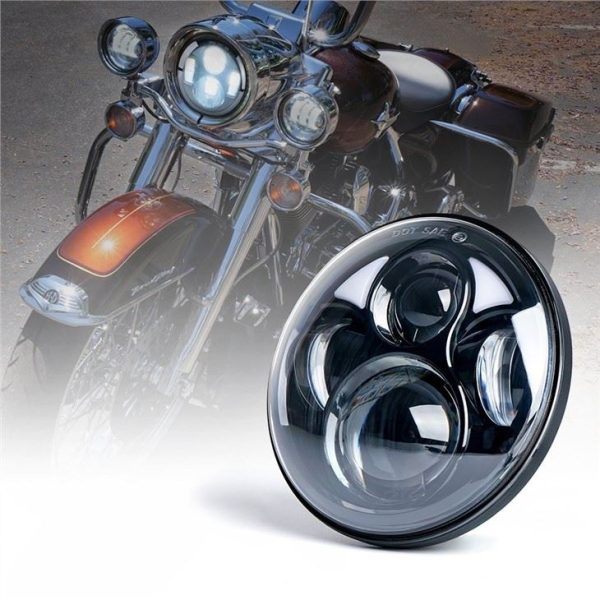 Đèn pha tròn Morsun 5.75inch cho đèn pha Harley Davidson 12v 24v H4