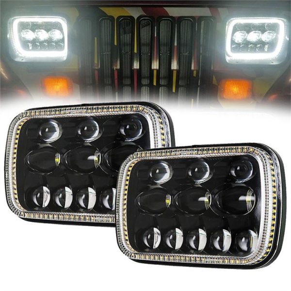 Morsun 5x7 Inch Square Headlight Cho Jeep GMC Ford Chevrolet LED Headlamp Projector