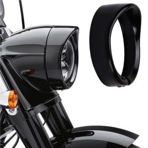 Morsun 7inch Round LED Xe máy Đèn pha Ring Bracket Cho Harley FLD