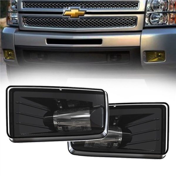 Máy chiếu đèn sương mù LED vuông Morsun cho Chevy GMC SILVERADO 07-16 Silverado