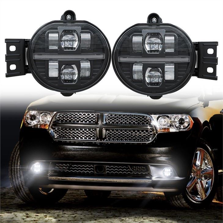 Morsun Nâng cấp Đèn sương mù LED cho Phụ kiện Dodge Ram Durango 1500 2500 3500 Đèn LED truyền qua bộ đệm