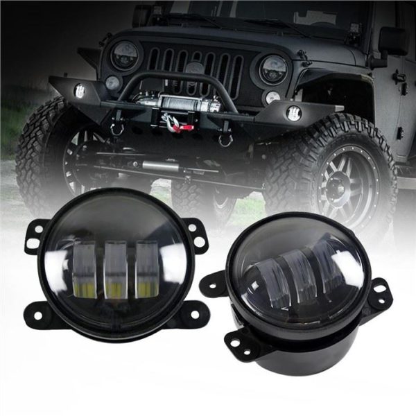 Morsun Đen Chrome LED tròn đèn pha cho Jeep Wrangler JK TJ LJ