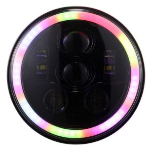 Chức năng mới Đèn pha Led 7 inch RGB nhiều màu với đèn báo rẽ màu vàng cho xe jeep