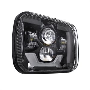 Đèn pha Led 5x7 inch phong cách mới cho đèn pha Jeep Cherokee XJ với DRL và tín hiệu rẽ