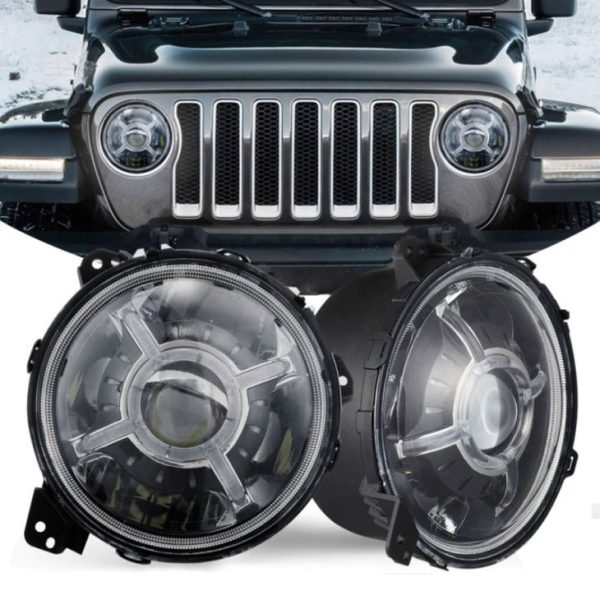 Đèn pha Led 9 inch mới dành cho xe Jeep Wrangler 2018+ JL DOT E-Mark